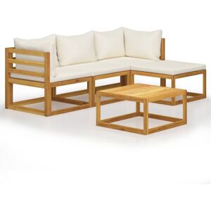 5 Piece Garden Lounge Set with Cushions Solid Wood Acacia (UK/IE/FI/NO only) vidaXL 5 Piece Garden Lounge Set with Cushions Solid Wood Acacia (UK/IE/FI/NO only) vidaXL