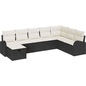 Garden Sofa Set 8 pcs Black and cream 289 x 179 x 85 cm Vidaxl Garden Sofa Set 8 pcs Black and cream 289 x 179 x 85 cm Vidaxl