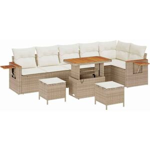 Vidaxl - Garden Sofa Set 9 pcs Beige and cream 90 x 55 x 71 cm Vidaxl - Garden Sofa Set 9 pcs Beige and cream 90 x 55 x 71 cm