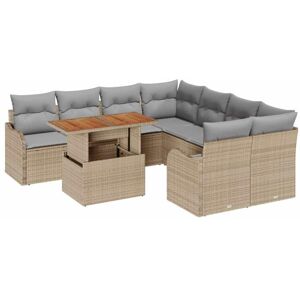 Vidaxl - Garden Sofa Set 7 pcs Beige and light grey 100 x 55 x 73 cm Vidaxl - Garden Sofa Set 7 pcs Beige and light grey 100 x 55 x 73 cm