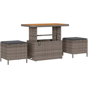 Vidaxl - Garden Sofa Set Height-Adjustable 9 pcs Grey Poly Rattan Vidaxl - Garden Sofa Set Height-Adjustable 9 pcs Grey Poly Rattan