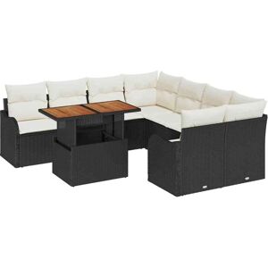 Vidaxl - Garden Sofa Set Manual 7 pcs Black and cream 100 x 55 x 73 cm Vidaxl - Garden Sofa Set Manual 7 pcs Black and cream 100 x 55 x 73 cm
