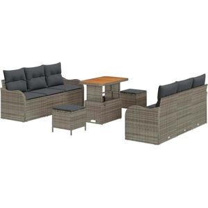 Vidaxl - Garden Sofa Set with Cushion 9 pcs Grey 90 x 55 x 71 cm Vidaxl - Garden Sofa Set with Cushion 9 pcs Grey 90 x 55 x 71 cm