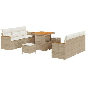 Vidaxl - Garden Sofa Set with Cushion 9 pcs Beige Poly rattan Vidaxl - Garden Sofa Set with Cushion 9 pcs Beige Poly rattan