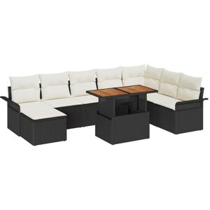 Garden Sofa Set with Storage 9 pcs Black Poly rattan Vidaxl Garden Sofa Set with Storage 9 pcs Black Poly rattan Vidaxl