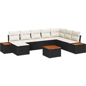 Vidaxl - Garden Sofa Set 9 pcs Black and cream 319 x 209 x 85 cm Vidaxl - Garden Sofa Set 9 pcs Black and cream 319 x 209 x 85 cm