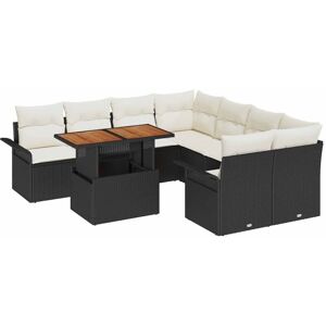 Garden Sofa Set with Cushion 9 pcs Black and cream Vidaxl Garden Sofa Set with Cushion 9 pcs Black and cream Vidaxl