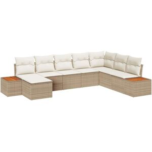Vidaxl - Garden Sofa Set 8 pcs Beige and cream 319 x 209 x 85 cm Vidaxl - Garden Sofa Set 8 pcs Beige and cream 319 x 209 x 85 cm