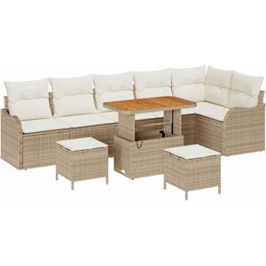 Garden Sofa Set with Cushion 9 pcs Beige, Cream 90 x 55 x 71 cm Vidaxl Garden Sofa Set with Cushion 9 pcs Beige, Cream 90 x 55 x 71 cm Vidaxl