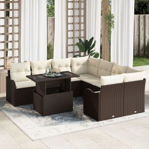 Vidaxl - Garden Sofa Set Manual 9 pcs Brown 100 x 55 x 73 cm Poly rattan Vidaxl - Garden Sofa Set Manual 9 pcs Brown 100 x 55 x 73 cm Poly rattan