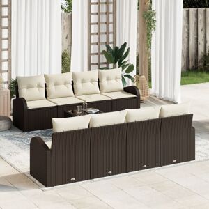 Vidaxl - Garden Sofa Set 7 pcs Brown & & Beige 55 x 55 x 37 cm Poly Rattan Vidaxl - Garden Sofa Set 7 pcs Brown & & Beige 55 x 55 x 37 cm Poly Rattan