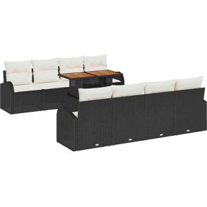 Garden Sofa Set with Storage 9 pcs Black Poly rattan Vidaxl Garden Sofa Set with Storage 9 pcs Black Poly rattan Vidaxl