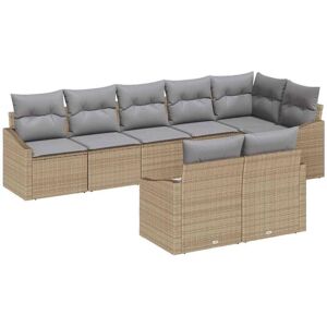 Garden Sofa Set 8 pcs Beige Poly rattan Vidaxl Garden Sofa Set 8 pcs Beige Poly rattan Vidaxl