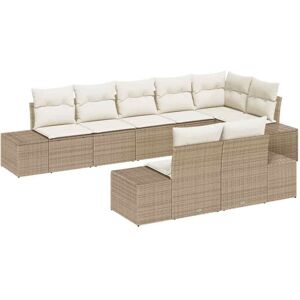 Vidaxl - Garden Sofa Set 8 pcs Beige and cream 319 x 154 x 85 cm Vidaxl - Garden Sofa Set 8 pcs Beige and cream 319 x 154 x 85 cm