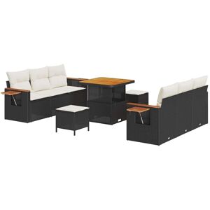 Vidaxl - Garden Sofa Set with Cushion 9 pcs Black Poly rattan Vidaxl - Garden Sofa Set with Cushion 9 pcs Black Poly rattan