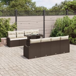 Garden Sofa Set with Cushion 7 pcs Brown Poly rattan Vidaxl Garden Sofa Set with Cushion 7 pcs Brown Poly rattan Vidaxl