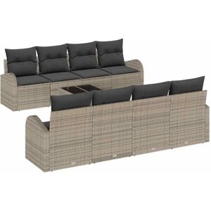 Vidaxl - Garden Sofa Set with Cushion Manual 9 pcs Grey 55 x 55 x 37 cm Vidaxl - Garden Sofa Set with Cushion Manual 9 pcs Grey 55 x 55 x 37 cm