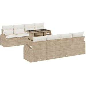 Vidaxl - Garden Sofa Set Manual 9 pcs Beige 100 x 55 x 73 cm Poly rattan Vidaxl - Garden Sofa Set Manual 9 pcs Beige 100 x 55 x 73 cm Poly rattan