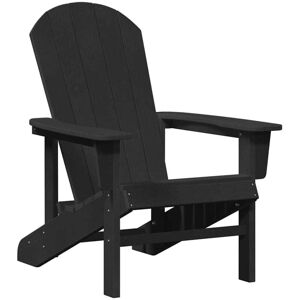Adirondack Chair Black 74 x 82 x 92cm Plastic Vidaxl Adirondack Chair Black 74 x 82 x 92cm Plastic Vidaxl