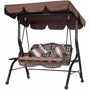 Alwaysh - 210d Waterproof Garden Swing Replacement Canopy for Swing Chair t Anti-UV Garden Swing Sunshade (Coffee, 142x120x18cm) Alwaysh - 210d Waterproof Garden Swing Replacement Canopy for Swing Chair t Anti-UV Garden Swing Sunshade (Coffee, 142x120x18cm)