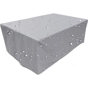 AlwaysH Furniture Sets Outdoor Furniture Cover, Waterproof Windproof Anti-UV Tarpaulin, Oxford 210D Silver - 160x 160 x 80cm AlwaysH Furniture Sets Outdoor Furniture Cover, Waterproof Windproof Anti-UV Tarpaulin, Oxford 210D Silver - 160x 160 x 80cm