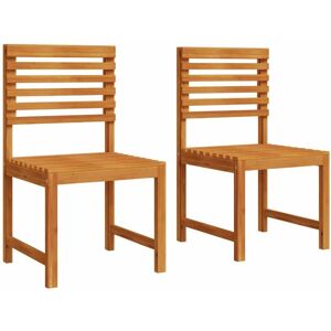 Garden Chair 2 pcs Brown 50 x 50 x 91cm Solid Acacia wood Vidaxl Garden Chair 2 pcs Brown 50 x 50 x 91cm Solid Acacia wood Vidaxl