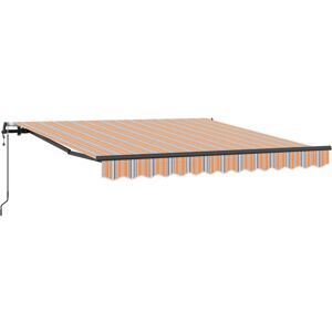 Retractable Awning Multicolour 350 x 250 cm Fabric vidaXL Retractable Awning Multicolour 350 x 250 cm Fabric vidaXL