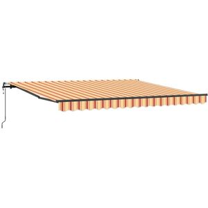 Vidaxl - Retractable Awning Yellow and orange 400 x 350 cm Fabric Vidaxl - Retractable Awning Yellow and orange 400 x 350 cm Fabric