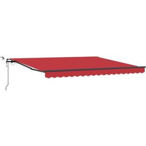 Vidaxl - Retractable Awning with Red 400 x 300 cm Fabric Vidaxl - Retractable Awning with Red 400 x 300 cm Fabric