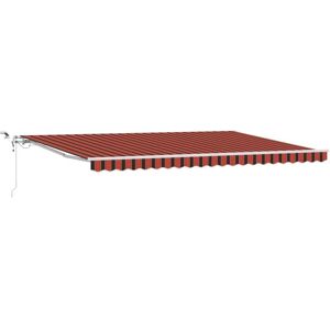 Vidaxl - Retractable Awning Orange, Brown 500 x 300 cm Fabric, Metal Vidaxl - Retractable Awning Orange, Brown 500 x 300 cm Fabric, Metal