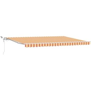 Vidaxl - Retractable Awning Yellow, Orange 500 x 350 cm Fabric, Metal Vidaxl - Retractable Awning Yellow, Orange 500 x 350 cm Fabric, Metal