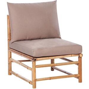 BELIANI Garden 1-Seat Section CERRETO Bamboo Wood Taupe BELIANI Garden 1-Seat Section CERRETO Bamboo Wood Taupe