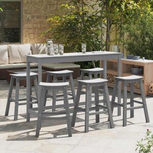 Garden Bar Set 6 pcs Light grey hdpe Vidaxl Garden Bar Set 6 pcs Light grey hdpe Vidaxl