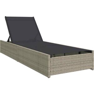 Vidaxl - Sun Lounger Reclining Beige 60 x 200 x 27cm Poly Rattan Vidaxl - Sun Lounger Reclining Beige 60 x 200 x 27cm Poly Rattan