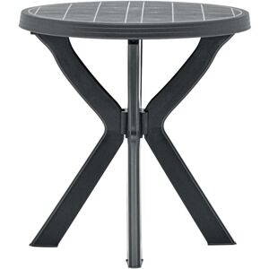 Bistro Table Anthracite Ø70 cm Plastic vidaXL Bistro Table Anthracite Ø70 cm Plastic vidaXL