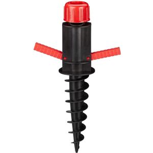 BEIJIYI Black base, umbrella stand, screw mount, ground socket, diameters 19-32 mm, camping, beach, red BEIJIYI Black base, umbrella stand, screw mount, ground socket, diameters 19-32 mm, camping, beach, red