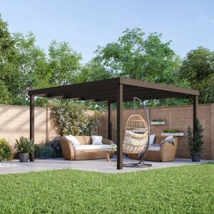 Rutland County Garden Furniture Ltd - Box Pergola - Wood - L300 x W360 x H270 cm - Rustic Brown Rutland County Garden Furniture Ltd - Box Pergola - Wood - L300 x W360 x H270 cm - Rustic Brown