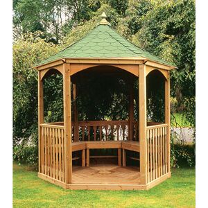 Brompton Medium Tiled Gazebo - Pressure Treated Timber - L240 x W240 x H295 cm Brompton Medium Tiled Gazebo - Pressure Treated Timber - L240 x W240 x H295 cm