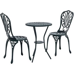 Garden Bistro Set 3 pcs Green Aluminium Vidaxl Garden Bistro Set 3 pcs Green Aluminium Vidaxl