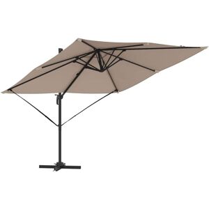 Roma Parasol Taupe 286 x 285 x 265 cm Polyester and Aluminium vidaXL Roma Parasol Taupe 286 x 285 x 265 cm Polyester and Aluminium vidaXL