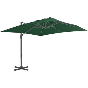 Cantilever Garden Parasol with Aluminium Pole 400x300 cm Green vidaXL Cantilever Garden Parasol with Aluminium Pole 400x300 cm Green vidaXL