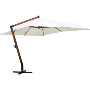 vidaXL White Hanging Garden Parasol - Garden Parasol 3 x 4m vidaXL White Hanging Garden Parasol - Garden Parasol 3 x 4m