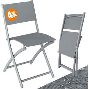 Casaria Foldable Garden Chairs Set - 130kg Capacity - Gray - Garden Furniture Casaria Foldable Garden Chairs Set - 130kg Capacity - Gray - Garden Furniture