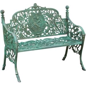 BISCOTTINI Cast iron bench 105x62x90 cm Garden bench Outdoor sofa Liberty bench with armrests 2-seater chair Iron bench BISCOTTINI Cast iron bench 105x62x90 cm Garden bench Outdoor sofa Liberty bench with armrests 2-seater chair Iron bench