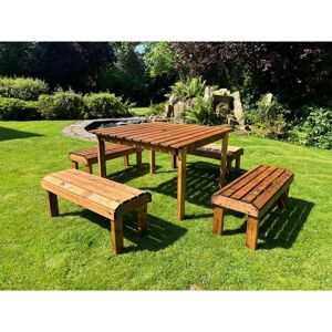 Charles Taylor Trading - Knights 8 Seater Garden Table Set - Timber - L160 x W170 x H80 cm Charles Taylor Trading - Knights 8 Seater Garden Table Set - Timber - L160 x W170 x H80 cm