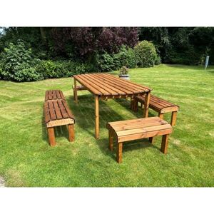 Charles Taylor Trading - Knights Ten Seater Garden Table Set - Timber - L216 x W400 x H80 cm Charles Taylor Trading - Knights Ten Seater Garden Table Set - Timber - L216 x W400 x H80 cm