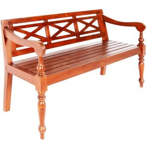 Vidaxl - Batavia Bench 123 cm Solid Mahogany Wood Dark Brown Vidaxl - Batavia Bench 123 cm Solid Mahogany Wood Dark Brown