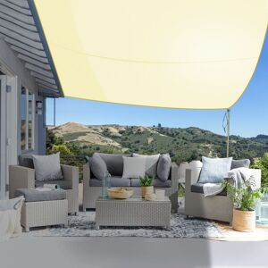 Green Bay - Cream Outdoor Shade Sail Patio Suncreen Awning Garden Sun Canopy 98% uv Block Rectangle 5x4m Green Bay - Cream Outdoor Shade Sail Patio Suncreen Awning Garden Sun Canopy 98% uv Block Rectangle 5x4m