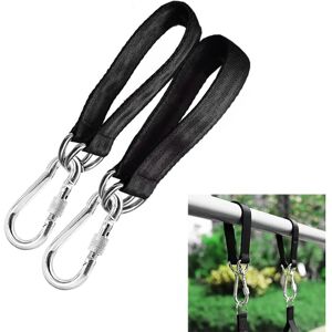 CSPARKV 2 Pack Heavy Duty Nylon Hanging Straps - Hammock and Swing Attachment Kit, Stainless Steel Accessories, Ideal for Hanging Chairs and Tree Swings CSPARKV 2 Pack Heavy Duty Nylon Hanging Straps - Hammock and Swing Attachment Kit, Stainless Steel Accessories, Ideal for Hanging Chairs and Tree Swings