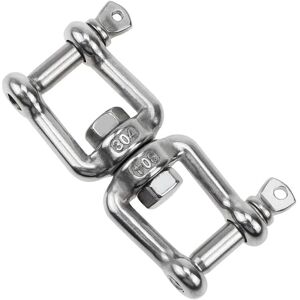 IKODM Double Ended Swivel Hook M8 Heavy Duty 360° Rotating Stainless Steel Hanging Hook with Removable Loops for Gym Sandbag Rope Hammock Chair Trapeze IKODM Double Ended Swivel Hook M8 Heavy Duty 360° Rotating Stainless Steel Hanging Hook with Removable Loops for Gym Sandbag Rope Hammock Chair Trapeze